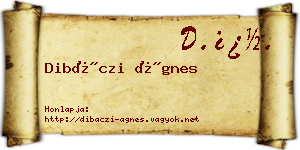 Dibáczi Ágnes névjegykártya